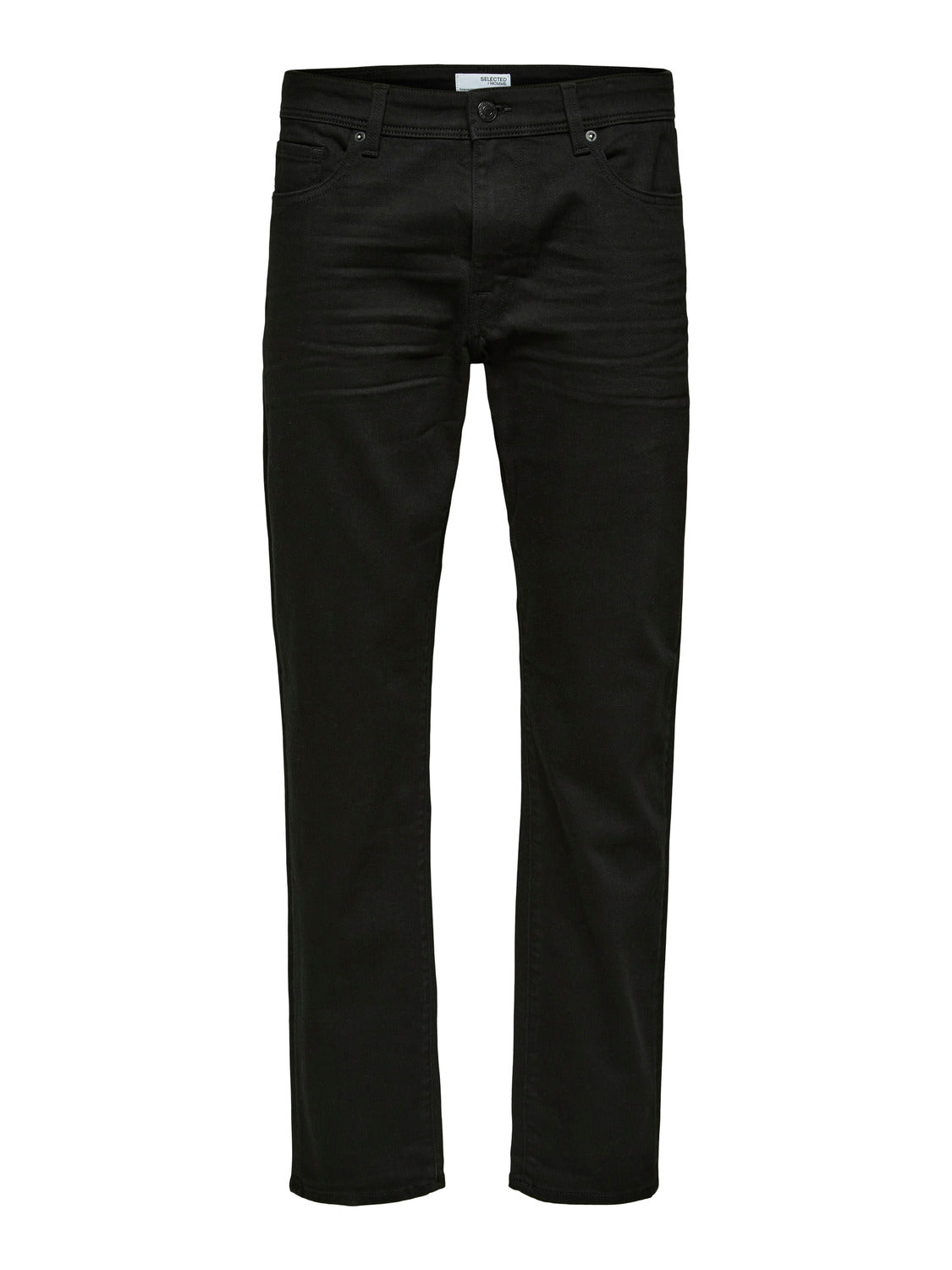 SLH196-STRAIGHTSCOTT Jeans - Black Denim